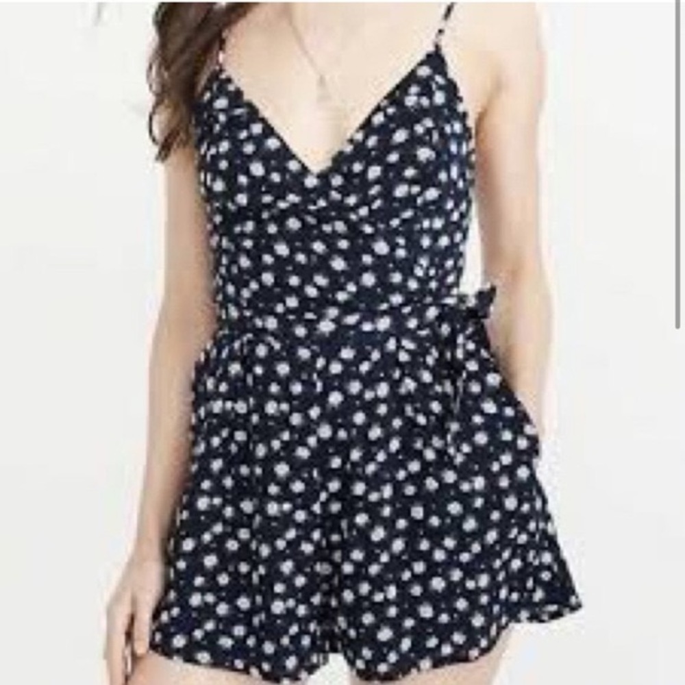 Abercrombie Navy Floral Romper